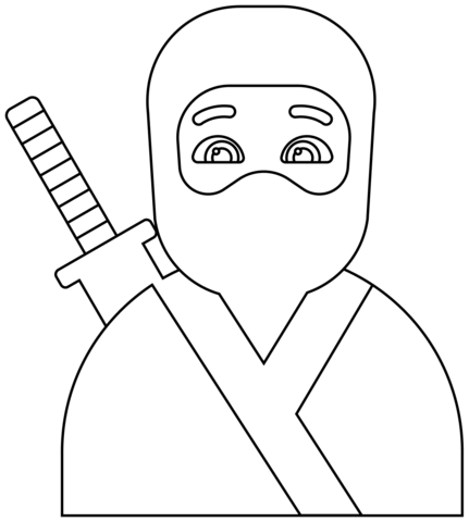 Ninja Emoji From People Coloring Page